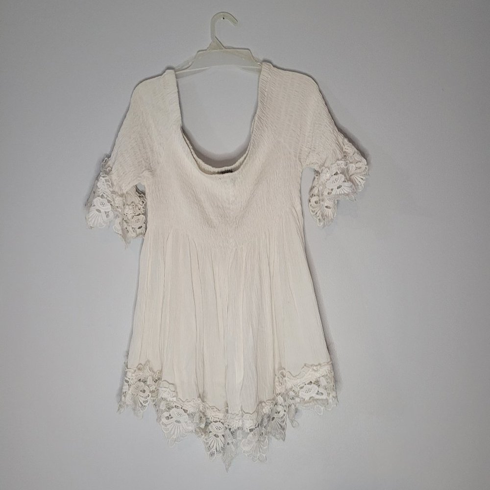 Rue 21+, 3X, off the shoulder white top